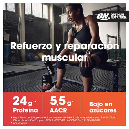 Optimum Nutrition Gold Standard 100% Whey, Proteína en Polvo para Recuperacíon y Desarrollo Muscular con Glutamina Natural y Aminoácidos BCAA, Sabor Fresa Deliciosa, 15 Dosis, 450 g