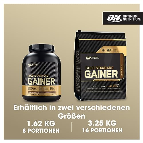 Optimum Nutrition Gold Standard Gainer, Proteína en Polvo para Ganar Masa, Peso y Recuperación Muscular, con Carbohidratos Complejos, Chocolate Colosal, 8 porciones, 1,64 kg