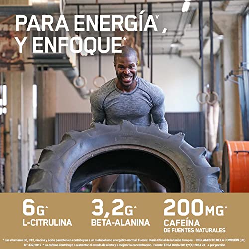 Optimum Nutrition Gold Standard Polvo Avanzado Pre Entrenamiento, Energy Booster con L-Citrulina, Beta Alanina, Cafeína y Vitaminas B12 y B6, Sabor Gominola Agria, 20 Porciones, 420 g