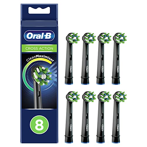 Oral-B CrossAction Cabezal De Recambio Negro, Pack De 8 Unidades