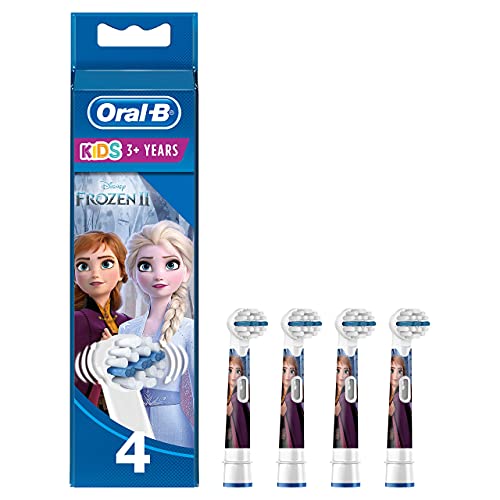 Oral-B Kids Recambios Cepillo de Dientes Eléctrico, Pack de 4 Cabezales, Frozen - Originales