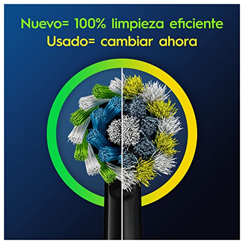 Oral-B Pro CrossAction Recambios para Cepillo de Dientes Eléctrico, Pack de 8 Cabezales, Negro - Originales