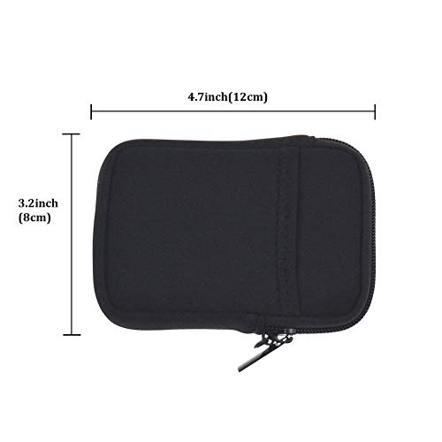 Orchidtent Paquete de 2 fundas de neopreno suave para disco duro externo portátil de protección de viaje para Toshiba HDTB410EK3AA/Seagate 1 TB (STEA1000400) y la mayoría de otros modelos (2 negros)