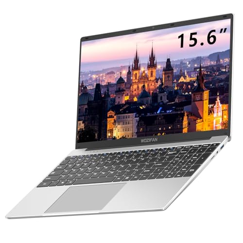 Ordenador Portátil 15.6" WIN 11 Portátiles Intel J4105( Quad-Core ) FHD,2.4G+5G WiFi Bluetooth Mini HDMI,256GB SSD Admite expansión 1TB ‎Plata con ratón inalambrico&Protector de Teclado QWERTY Español