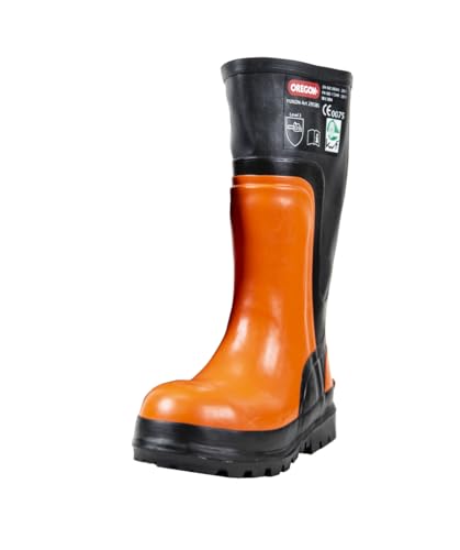 Oregon Yukon Botas de Seguridad de Goma con Protección Anticorte y Punta de Acero (Talla 46)