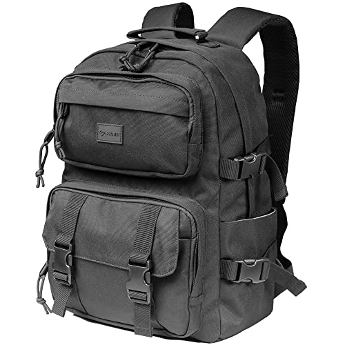 Oreunik Mochila Escolar Unisex, Mochila Mujer Hombre Casual Ultra Ligero Mochila de viaje Mochila Trabajo 15.6 Pulgadas Resistente, Mochila Negro Instituto Adolescentes Universidad, Backpack