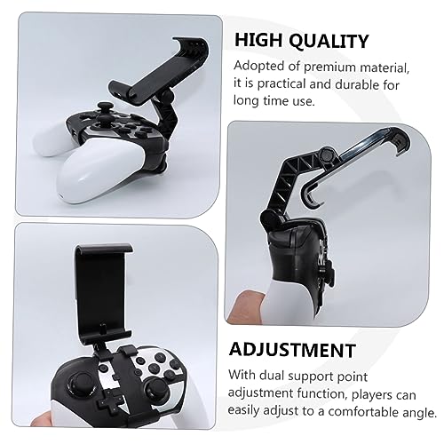 OSALADI 2 Piezas Soporte Clip De Consola De Juegos Ajustable Accesorio De Juego Estante De La Consola De Juegos Abrazadera Para Gamepad Accesorio De Mando Pantalla Montar Abdominales Lite