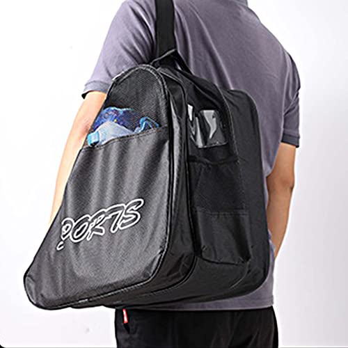 Oshhni Bolsa para Patines de Ruedas, Bolsa para Patines en línea para niños, Bolsas para Patines para niños/Adultos, Negro