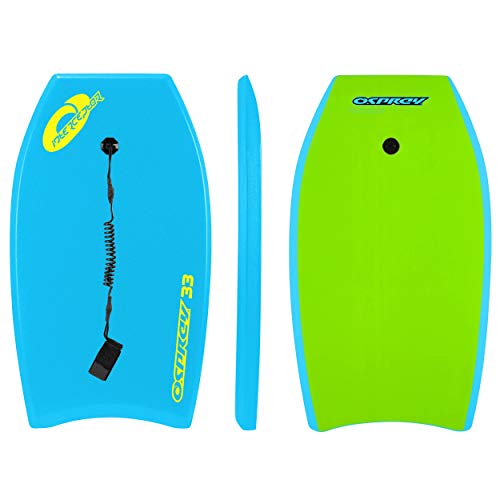 Osprey Interceptor Bodyboard con Correa Boogie Board para niños y Adultos, Unisex, Azul/Verde, 83,8 cm (33 Pulgadas)