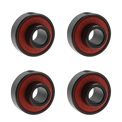 OTOTEC 4 piezas 608-2RS rodamiento integrado de alta velocidad de bajo ruido para monopatines, patines de 22 mm de diámetro exterior, 8 mm de diámetro interior, rojo