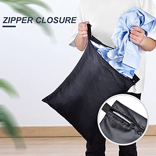 OTraki Bolsa Húmeda Seca-2PCS Bolsa Ropa Sucia Wetbag Impermeable Reutilizable con Cremallera Bolsa de Almacenamiento para Gimnasio, Natación, Hogar, Viaje, 40 x 50 cm