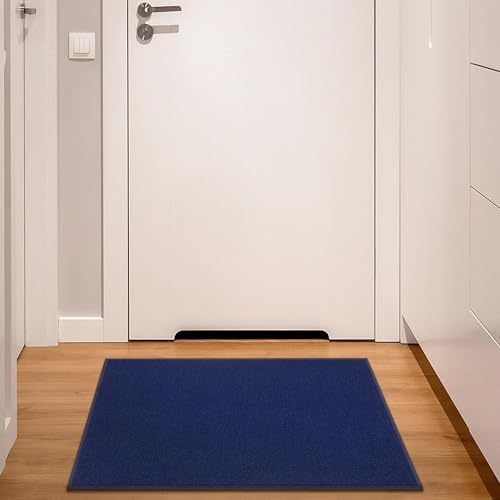 Ottomanson Ottohome Collection - Alfombra de Goma Antideslizante (67 x 90 cm), Color Azul Marino