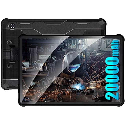 OUKITEL Rugged Tablet 10.1 Pulgadas FHD RT2(2023) Batería 20000mAh, 1TB Ampliable 8GB RAM 128GB ROM Octa-Core,16MP + 16MP Cámara Android 12, Soporte 4G Dual SIM/GPS/WiFi/OTG