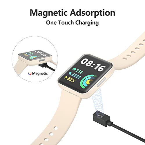 Oumida Cargador para Xiaomi Redmi Watch 3 /Xiaomi Redmi Watch 2 Lite/Xiaomi Mi Band 7 Pro,Cargador Portátil de Carga Rápida USB de Repuesto de 100cm para Redmi Watch 3/Redmi Watch 2 Lite/Mi Band 7 Pro