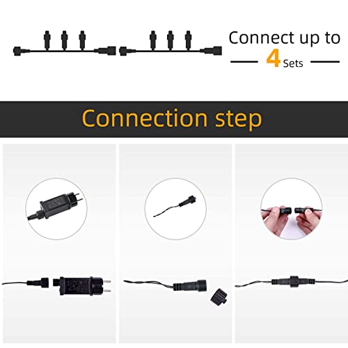 OUSFOT Luces Navidad Exterior 25M 250 LED 8 Modos Multi-Color Luces de Hada de Navidad con Enchufe IP65 a Prueba de Agua para la Decoración de la Fiesta al Aire Libre/Interior