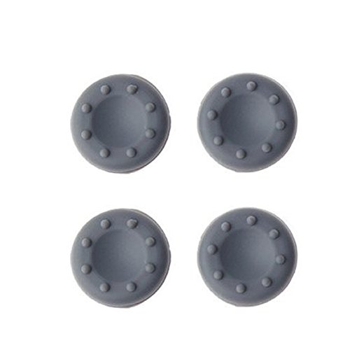 OUTLETISSIMO® Juego de 4 gomas de agarre para balones, analógico, color gris, mando PS4, PS5, PS3