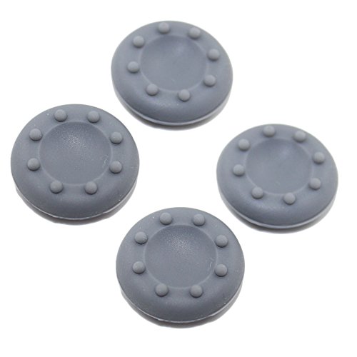 OUTLETISSIMO® Juego de 4 gomas de agarre para balones, analógico, color gris, mando PS4, PS5, PS3