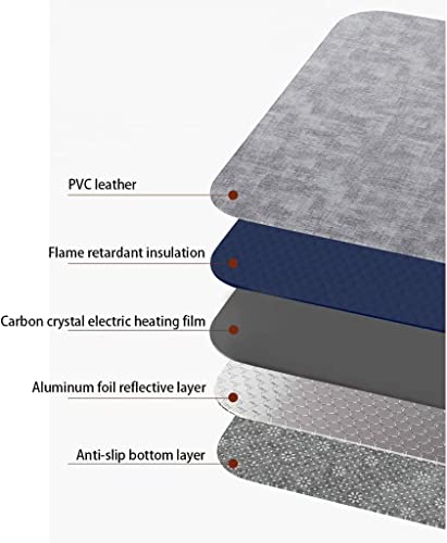 PAASHE Alfombra de área calentada, Alfombrillas de Suelo calentadas a Temperatura Constante, cómoda Alfombra calentada para Sala de Estar, Alfombrilla eléctrica calefactora