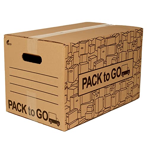 Pack 25 Cajas Carton Almacenaje, Mudanza con Asas, Carton reforzado de 50x30x30cm.