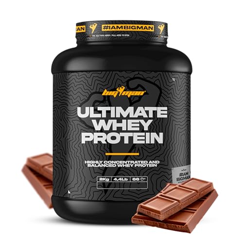 Pack BigMan Ultimate Whey Proteína 2Kg (Sabor) + Bcca & Glutamina Con Electrolitos 300Gr + Shaker "REGALO" | Fuerza, Resistencia | Masa Muscular | Tonificación | Recuperación Deportiva (Chocolate)