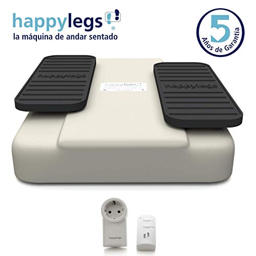 Pack Happylegs 2020 + Manos Sanas + Correas. Máquina para Mover Las Piernas Que Evita Dolores de Espalda y Lumbares. Estimula tu Circulación de Piernas y Manos. ÚNICA Fabricada en España. (Blanco)