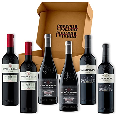 Pack Ramón Bilbao - Estuche Regalo Vino - Envío Gratis 24h - 6 Botellas de Vino Tinto -Enviado por Cosecha Privada