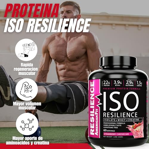 Pack Resilience|Fresa Cheseecake|Proteina Whey|+|Proteina Isolada|1.8 KG+|Creatina 400GR|Proteínas De Suero|Proteinas Para Masa Muscular|+|Creatina Monohidratada|Proteínas Con Creatina|