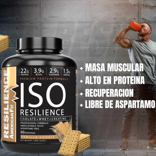 Pack Resilience|Vainilla Cookie|Proteina Whey|+|Proteina Isolada|1.8 KG+|Creatina 400GR|Proteínas De Suero|Proteinas Para Masa Muscular|+|Creatina Monohidratada|Proteínas Con Creatina|