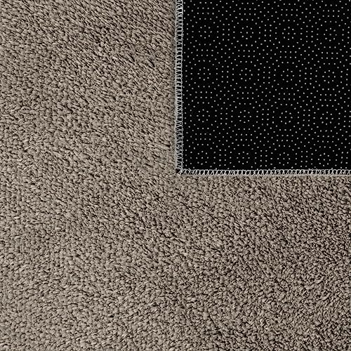 Paco Home Alfombra para la Sala de Estar Unicolor Lavable Suave Pila Corta, tamaño:160x220 cm, Color:Gris