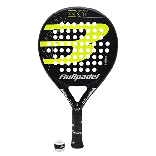 PADEL NUESTRO | BPadel Sky + Overgrip Incluido| Pala de Padel Fabricada en Fibra de Carbono y Fibra de Vidrio + Overgrip - Raqueta de Pádel para Hombre de Nivel Intermedio