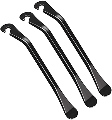 Palancas Neumatico Bicicleta Acero,3 Piezas Desmontables Neumaticos Desmontables Palancas de Neumáticos Bici Tyre Levers para Reparar el Tubo de Bicicletas - Negro