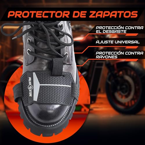 Palma Store - Protector Zapato Marchas Pedal de Moto, Protector para Marchas de Moto, Protector Pie motos, quads y scooters, Antideslizante accesorios moto quads y scooter, Manchas en tus zapatos,