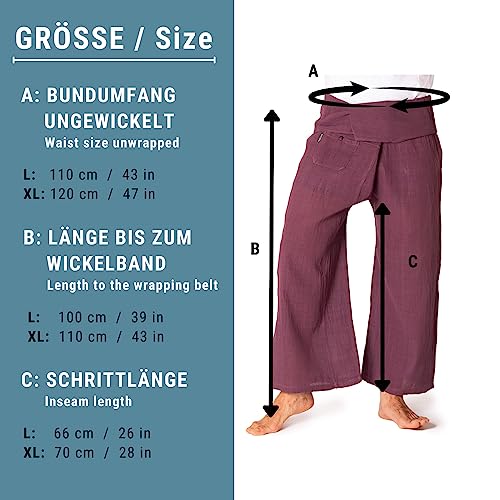 PANASIAM Fisherman Pants HW, bordeux-Red XL