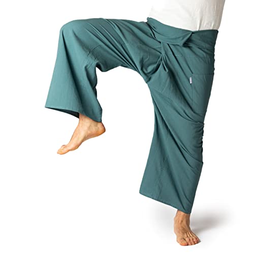 PANASIAM Fisherman Pants Unicolor, Petrol Grey, XL