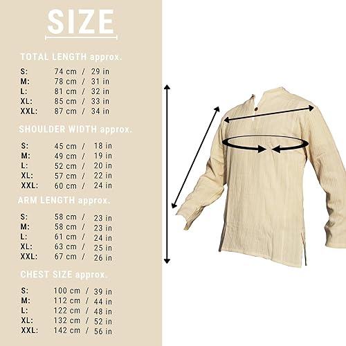 PANASIAM Shirt Ben, Beige, XL, Longsleeve