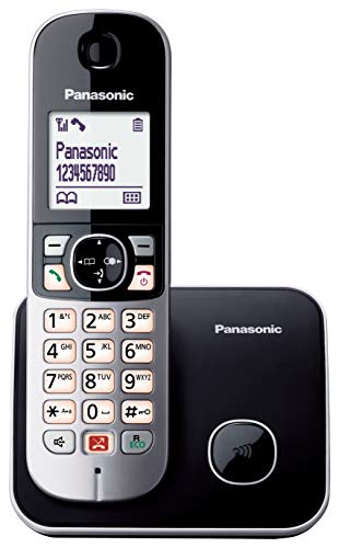 Panasonic KX-TG6851SPB Teléfono Fijo Inalámbrico Digital (Bloqueo de Llamadas, Manos Libres, Modo No Molestar, Reducción Ruido Ambiente, Distintos Tonos Llamada, Agenda) Negro