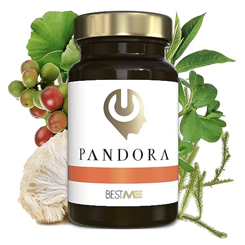 Pandora Nootrópico Natural. Favorece La Concentración Y Memoria. Impulsa Tu Energía Y Motivación (bacopa Monnieri, Huperzina A, Ginkgo Biloba, Melena De León, Cafeína, Teanina), 30 Unidad