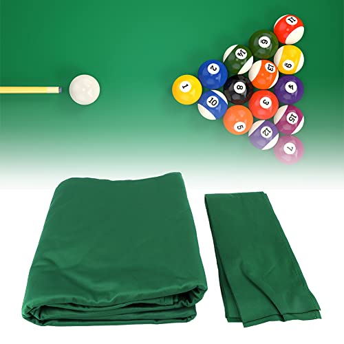 Paño de billar profesional para mesa de billar de 2,5 m, apto para mesa estándar de 9 m, para interior de billar y deporte, juego de accesorios, color verde