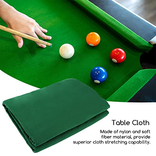 Paño de billar profesional para mesa de billar de 2,5 m, apto para mesa estándar de 9 m, para interior de billar y deporte, juego de accesorios, color verde