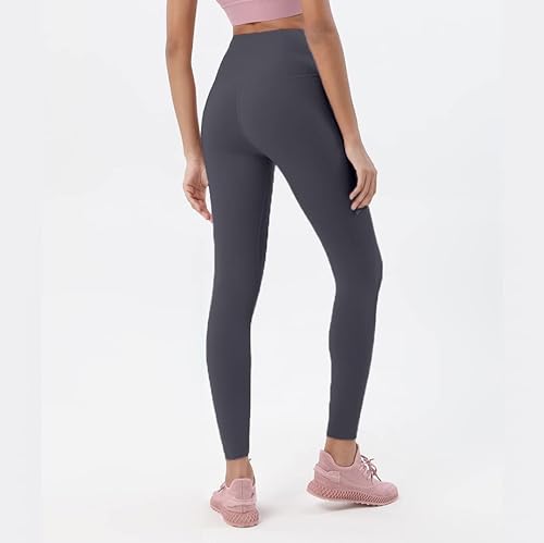 Pantalon Deportivos Mujer de Cintura Alta Leggings Fitness Suaves Yoga Color Sólido para Reducir Vientre XL