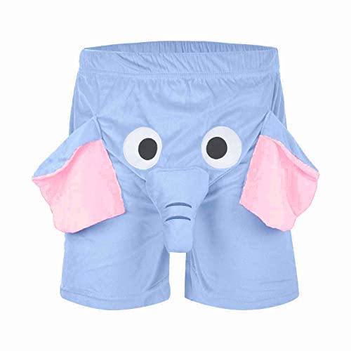 Pantalones cortos elásticos para hombre, un divertido elefante, boxeador, ropa interior humorística, regalos para hombres, calzoncillos tipo bóxer con diseño de animales, anillo de elefante,