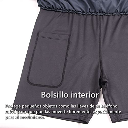 Pantalones Cortos para Correr para Hombre, Pantalones Cortos 2 en 1, Pantalones Cortos Deportivos para Gimnasio, Pantalones de Entrenamiento para Entrenamiento de maratón al Aire Libre Negro 2XL