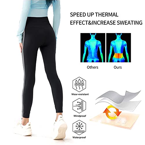 Pantalones de pérdida de Peso, Pantalones de Sauna de Neopreno para Mujer, térmicos, adelgazantes, Leggings anticelulíticos, Adelgazante, Hot Thermo Sauna Sudore Shaper para Fitness (L)