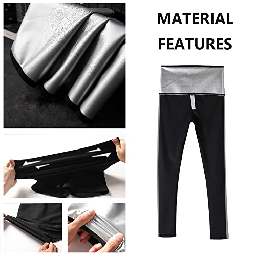 Pantalones de pérdida de Peso, Pantalones de Sauna de Neopreno para Mujer, térmicos, adelgazantes, Leggings anticelulíticos, Adelgazante, Hot Thermo Sauna Sudore Shaper para Fitness (L)