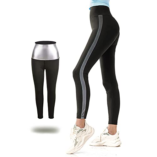 Pantalones de pérdida de Peso, Pantalones de Sauna de Neopreno para Mujer, térmicos, adelgazantes, Leggings anticelulíticos, Adelgazante, Hot Thermo Sauna Sudore Shaper para Fitness (L)