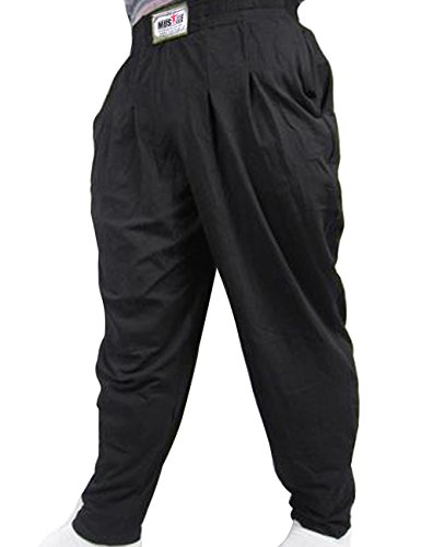 Pantalones Holgados para los Hombres Gimnasio de musculación de algodón y Spandex Negro M