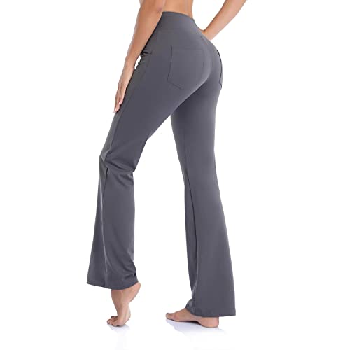 Pantalones Yoga Mujer 2023 Pantalon Campana Largos Color Sólido Yoga Pants Flare Pantalon Mujer Zumba Opaco Leggins Deportivos Mujer Sweatpants para Running Training Estiramiento Yoga Y Pilates