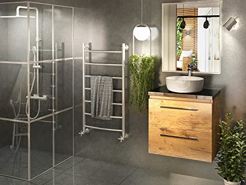 paplinskimoebel GIRONA Armario para debajo del lavabo colgante de 60 cm de ancho, armario de baño universal con 2 cajones, sistema de cierre silencioso, mueble de baño con chapa de PVC impermeable,