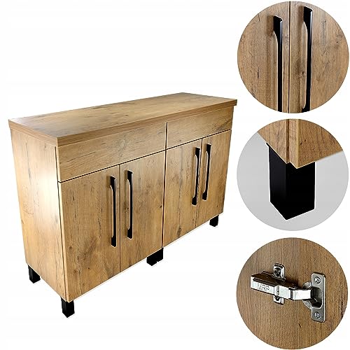 paplinskimoebel Vitoria - Mueble de baño (120 x 40 x 84 cm, armario bajo lavabo de madera, 120 cm de ancho, baño moderno