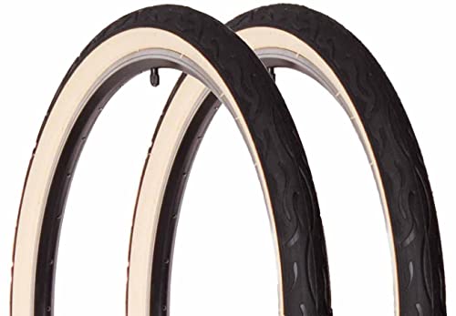 Par de Cubiertas WD, Crema con Negro. 26" x2.125 Cruiser Tire